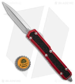 Microtech Makora Signature D/E OTF Automatic Knife Red (3.4" Stonewash) -Microtech Shop Microtech Makora DE Signature Series Red Black Inlay SW BHQ 180415 jr bottlecap