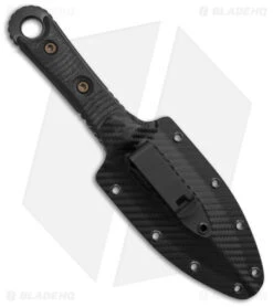 Microtech Borka SBD Dagger Fixed Blade Knife Carbon Fiber (4.4" Black) -Microtech Shop Microtech SBD D E Dagger FB Knife Black G10 BHQ 143316 td side
