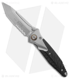 Microtech Socom Bravo Tanto Frame Lock Knife BB Ti/CF (4" Partial Serrated)