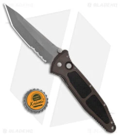 Microtech Socom Dual-Action Auto Knife Black Aluminum (4" Bead Blasted ATS-34) -Microtech Shop Microtech Socom Dual Action Auto BB Serr BHQ 172924 jr bottlecap