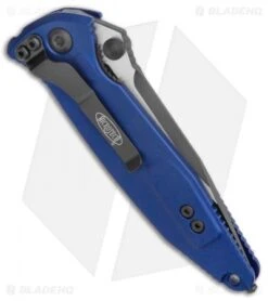 Microtech Socom Elite Clip Point T/E Knife Navy Blue (4" Two Tone) -Microtech Shop Microtech Socom Elite CP TE Navy Blue TT BHQ 135089 jr side