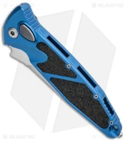 Microtech Socom Elite S/E Automatic Knife Blue (4" Stonewash Ser) 160A-11BL -Microtech Shop Microtech Socom Elite SE Auto Blue SW Serr 160A 11BL BHQ 106937 jr spine