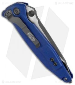 Microtech Socom Elite Tanto T/E Knife Navy Blue (4" Two Tone) -Microtech Shop Microtech Socom Elite TE Auto Navy Blue TT BHQ 134790 jr side