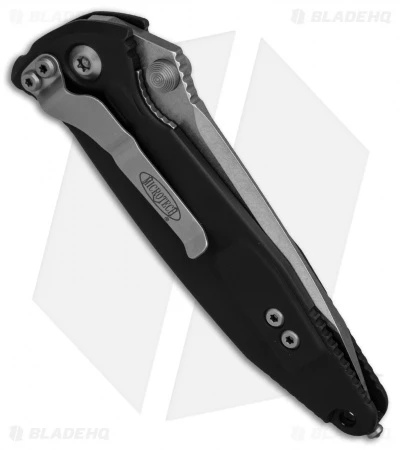 Microtech Socom Elite Tanto Manual Knife Black (4" Stonewash Serr) 161-11 2 Microtech Socom Elite Tanto Manual Knife Black (4" Stonewash Serr) 161-11 - Image 2