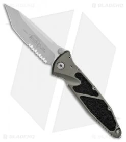 Microtech Socom Elite Tanto Manual Knife OD Green (4" Stonewash Serr) 161-11OD