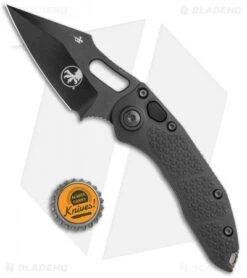 Microtech Signature Series Stitch Automatic Knife Tactical (3.8" DLC) 169-1DLCTS -Microtech Shop Microtech Stitch Auto Tactical Apocalyptic DLC 169 1DLCTS BHQ 75753 jr bottlecap
