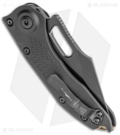 Microtech Signature Series Stitch Automatic Knife Tactical (3.8" DLC) 169-1DLCTS -Microtech Shop Microtech Stitch Auto Tactical Apocalyptic DLC 169 1DLCTS BHQ 75753 jr side