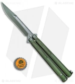 Microtech Tachyon III Balisong Butterfly OD Green (4.5" Sharpened Top Swedge OD) -Microtech Shop Microtech Tachyon III Balisong Butterfly OD Green Sharpened Top Swedge OD BHQ 77871 jr bottlecap