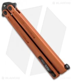 Microtech Tachyon III Balisong Butterfly Orange (4.5" Black) 173-1DLCOR -Microtech Shop Microtech Tachyon III Balisong Butterfly Orange Black 173 1DLCOR BHQ 52646 jr side