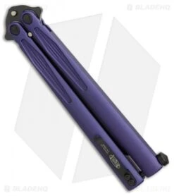 Microtech Tachyon III Balisong Butterfly Knife Purple (4.5" Black) 173-1DLCPU 6 Microtech Tachyon III Balisong Butterfly Knife Purple (4.5" Black) 173-1DLCPU -Microtech Shop Microtech Tachyon III purple black BHQ 71370 er side