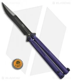 Microtech Tachyon III Balisong Butterfly Knife Purple (4.5" Black) 173-1DLCPU 7 Microtech Tachyon III Balisong Butterfly Knife Purple (4.5" Black) 173-1DLCPU -Microtech Shop Microtech Tachyon III purple black BHQ 71370 er size