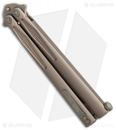 Microtech Tachyon III Balisong Butterfly Knife Tan (4.5" Tan) 173-1TN 2 Microtech Tachyon III Balisong Butterfly Knife Tan (4.5" Tan) 173-1TN - Image 2