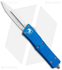 Microtech Troodon D/E OTF Automatic Knife Blue (3" Satin) 138-4BL