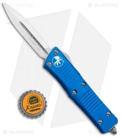Microtech Troodon D/E OTF Automatic Knife Blue (3" Satin) 138-4BL -Microtech Shop Microtech Troodon DE OTF Auto Blue Satin 138 4BL BHQ 12922 jr bottlecap