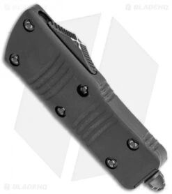 Microtech Signature Series Troodon Mini T/E CA Legal OTF Auto Black (1.9" Dam) -Microtech Shop Microtech Troodon Mini TE CA Legal OTF Black Damascus BHQ 118373 jr spine