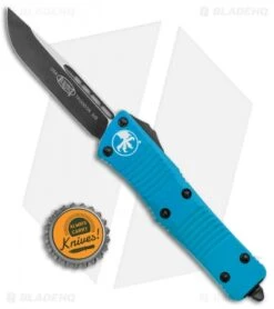 Microtech Troodon S/E OTF Automatic Knife Turquoise (3" Black) -Microtech Shop Microtech Troodon SE OTF Auto Turquoise Black 139 1TQ BHQ 97544 jr bottlecap