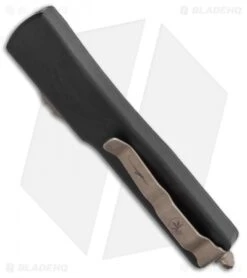 Microtech Signature Series UTX-70 D/E OTF Automatic Knife CF (2.4" Bronze Apoc) -Microtech Shop Microtech UTX 70 D E OTF Automatic Knife Signature CF 2.4 Bronze Apocalyptic 147 13APCFS BHQ 116831 LS Side