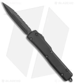 Microtech UTX-70 Shadow OTF Automatic Knife (2.4" Black DLC Serr) 147-3 DLCSH