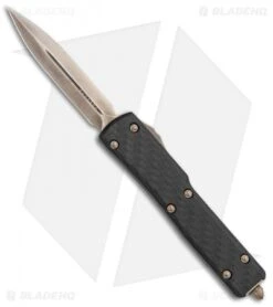 Microtech Signature Series UTX-70 T/E OTF Automatic Knife (2.4" Bronzed Dam.)