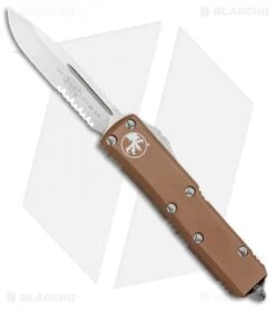 Microtech UTX-85 S/E OTF Automatic Knife Tan (3.125" Satin Serr)