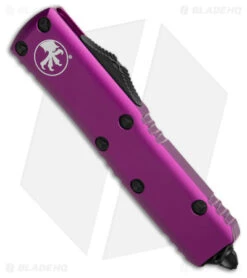 Microtech UTX-85 S/E OTF Automatic Knife Violet (3.125" Black Serr) -Microtech Shop Microtech UTX 85 SE OTF Automatic Knife Violet 3in Black Serr BHQ 181946 td spin