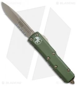 Microtech UTX-85 S/E OTF Automatic Knife OD Green (3.125" Bronze Serr)