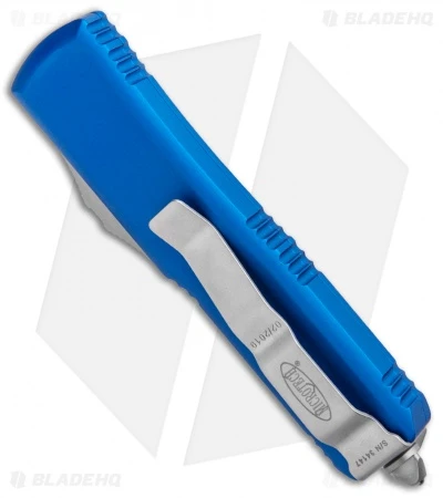 Microtech UTX-85 T/E OTF Automatic Knife Blue (3.125" Apocalyptic Serr) 3 Microtech UTX-85 T/E OTF Automatic Knife Blue (3.125" Apocalyptic Serr) - Image 3