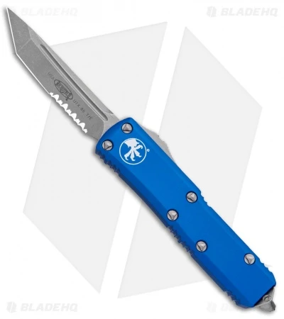 Microtech UTX-85 T/E OTF Automatic Knife Blue (3.125" Apocalyptic Serr) 1 Microtech UTX-85 T/E OTF Automatic Knife Blue (3.125" Apocalyptic Serr)