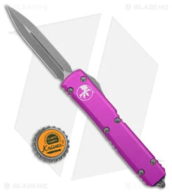 Microtech Ultratech D/E OTF Automatic Knife Violet (3.4" Apocalyptic) -Microtech Shop Microtech Ultratech DE OTF Auto Violet Apocalyptic BHQ 176905 jr bottlecap