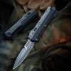 Microtech Knives Glykon 184-10AP Bayonet Bead Blast Overlay Apocalyptic Standard