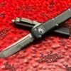 Microtech Ultratech OTF Automatic Knife Tanto Edge Part Serrated Stonewash