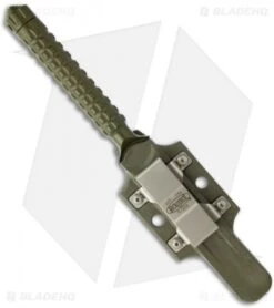 Microtech A.D.O. Tanto Knife T/E Fixed Blade (4.5" Green Plain) 117-1GR -Microtech Shop microtech ado green sheath back