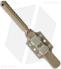 Microtech A.D.O. Knife S/E Fixed Blade (4.5" Tan Serr) 116-2TA -Microtech Shop microtech ado tan sheath back 3