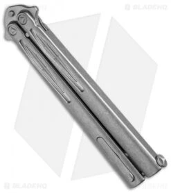 Microtech Marfione Custom Tachyon III Balisong SW Titanium (4.5" Two-Tone SW) -Microtech Shop microtech custom tachyoniii sw dl back