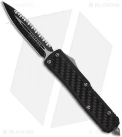 Microtech Daytona D/A OTF D/E Knife W/ Carbon Fiber (3.25" Black Full Ser) 126-3