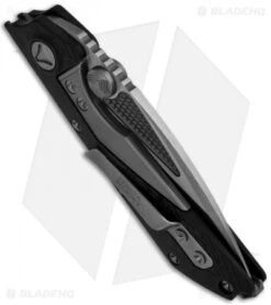 Marfione Strider Custom DOC D/A Automatic Knife LSCF (Tri-Tone Stonewash) -Microtech Shop microtech docl double action hand ground tri tone stonewash carbon fiber side