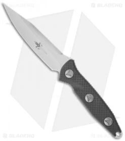 Marfione Custom Socom Alpha Clip Point Fixed Blade Carbon Fiber (5" Stonewash)