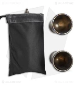 Microtech Flame Anodized Titanium Flask Set + 2 Shot Glasses -Microtech Shop microtech heat titanium flask and shots sheath