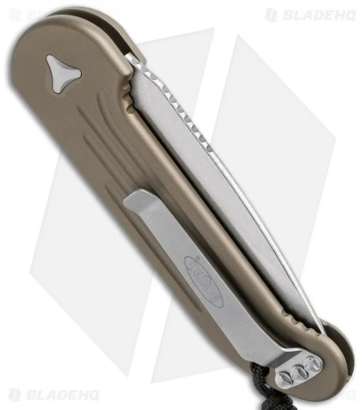 Microtech LUDT Automatic Knife Tan (3.4" Stonewash Serr) 135-11TA 3 Microtech LUDT Automatic Knife Tan (3.4" Stonewash Serr) 135-11TA - Image 3
