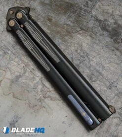 Microtech Marfione Custom Tachyon III Balisong Trainer Black Ti (4.5" Black) -Microtech Shop microtech marfione custom tachyon 3 bali trainer black ti 373 MCK BHQ 37763 er side