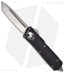 Microtech Scarab Executive OTF Knife Automatic Tanto (3.5" Satin Serr) 108-5