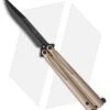 Microtech Tachyon III Balisong Butterfly Knife Tan (4.5" Black)