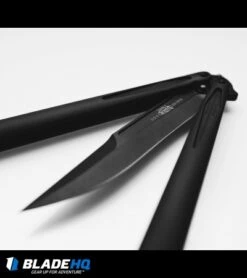 Microtech Tachyon III Balisong Butterfly Knife Tactical (4.5" Black) 173-1T -Microtech Shop microtech tachyon iii black BHQ 30339 dl