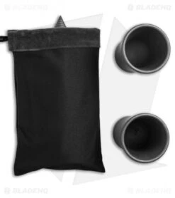 Microtech Titanium Flask Set + 2 Shot Glasses -Microtech Shop microtech titanium flask and shots pln sheath