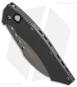 Microtech Hawk Automatic Knife (4" Black Serr) 06/2002 -Microtech Shop microtech used hawk black serr 06 2002 bottom cm