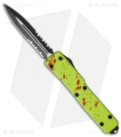 Microtech UTX-70 D/A OTF D/E Automatic Knife Zombie (2.4" Black Serr) 147-2Z
