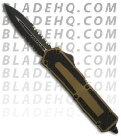 Microtech Tan Scarab D/E OTF Knife D/A (Two Tone / SER) 110-12