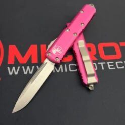 Microtech UTX-85 Pink 231-10PK Stonewash Single Edge